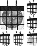 6 Pcs Box Fan Holder Horse Stall Classic Fan Bag Hanging Web Holder Nylon Box Hay Bag (Black), product image