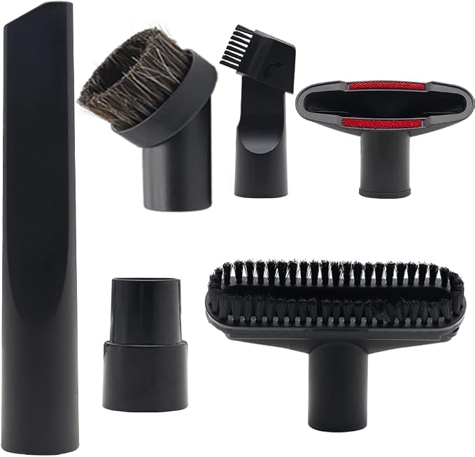 6 Pcs Vacuum Attachments 1 1/4" Vacuum Cleaner Attachments - 1 1/4 inch (32 mm) & 1 3/8 inch (35 mm) Vacuum Hose Adapter, 1