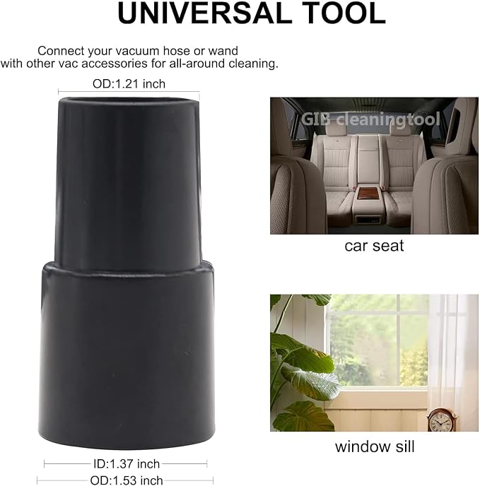 6 Pcs Vacuum Attachments 1 1/4" Vacuum Cleaner Attachments - 1 1/4 inch (32 mm) & 1 3/8 inch (35 mm) Vacuum Hose Adapter, 1