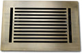 6 x 10 Cast Aluminum Linear Vent Cover with Damper - Antique Brass (Overall: 7.25 x 11.5) | Floor Register