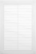 6" x 10" White Plastic Soffit Vent Cover – Durable Flat Rectangular Air Vent Grille with Built-in Mesh – Weather Resistant
