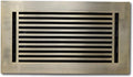 6 x 12 Cast Aluminum Linear Vent Cover with Damper - Antique Brass (Overall: 7.25 x 13.5) | Floor Register