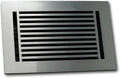 6 x 14 Cast Aluminum Linear Vent Cover with Damper - Brushed Satin (Overall: 7.25 x 17.25) | Floor Register - Wall Register