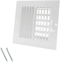 6 x 6 Inch [Duct Opening] Air Vent Covers for Wall or Ceiling - High Airflow 2 Way Steel Ventilation