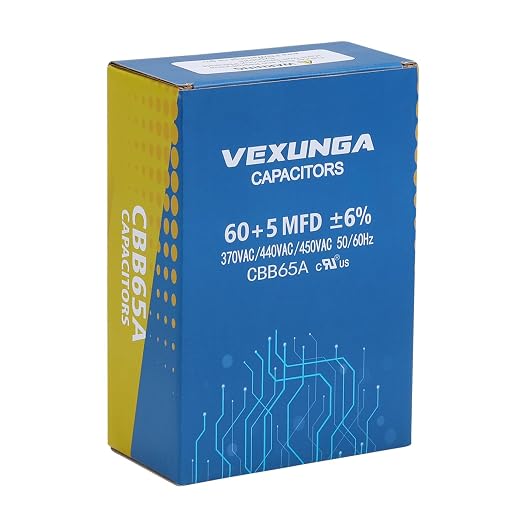 60/5 uF 60+5 MFD 370V 440V 450V Oval Dual Run Start AC Capacitor 60 5 uF 370 440 450 Volt VAC CBB65 Air Conditioner