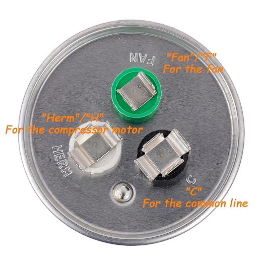 60+7.5 uF ±6% 60/7.5 MFD 370/440 VAC CBB65 Dual Run Start Round Capacitor for Condenser Straight Cool or Heat Pump Air