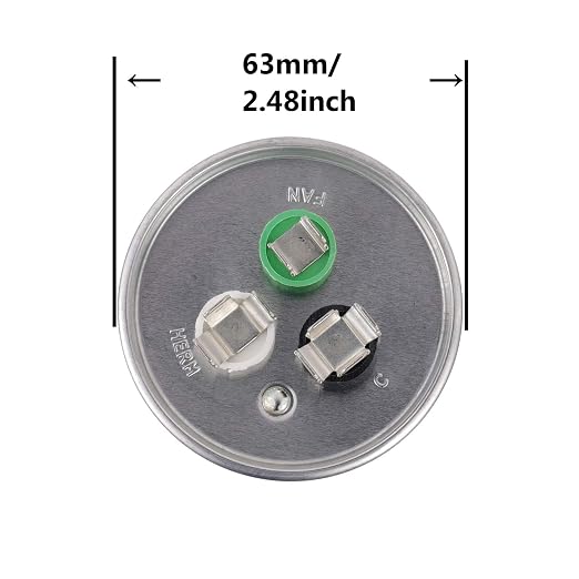 60+7.5 uF 60/7.5 MFD ±6% 370/440 V AC CBB65 Dual Run Circular Start Capacitor for AC Motor Run or Fan Start or, alternate