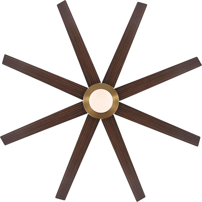 60" Ceiling Fan with Light and Remote Control, 6 Speed Reversible DC Motor, Dimmable LED Light, for Home and Commercial Use