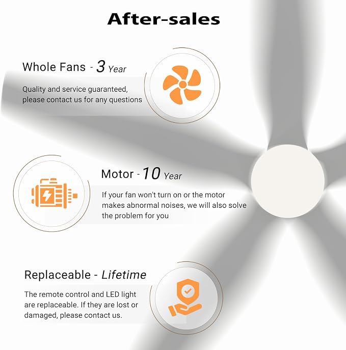60" Ceiling Fan with Light – Remote Control, Solid Wood, 6-Speed, Quiet Reversible DC Motor, White/Gold Finish, 4.5"/12"