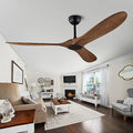 60" Ceiling Fan with Remote Control No Lights,Modern Reversible DC Motor Indoor Outdoor 3 Blades Ceiling Fans for Patio