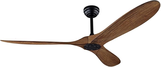 60" Ceiling Fan with Remote Control No Lights,Modern Reversible DC Motor Indoor Outdoor 3 Blades Ceiling Fans for Patio