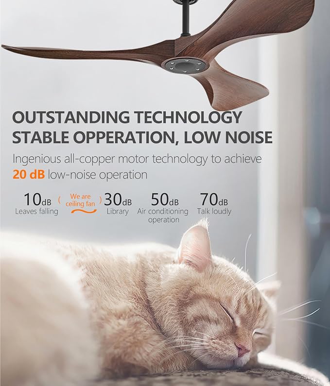 60 in Ceiling Fan of 7400+CFM High Airflow with Mute Remote Control,Ceiling Fan no light for Indoor/Outdoor Patios.6 Speed