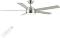 60 Inch Brushed Nickel Ceiling Fan with Light and Remote Control.Noiseless,Dimmable,3CCT,6 Speeds Reversible, DC Ceiling Fans