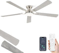 60 Inch Ceiling Fan with Light, App&Remote Control, Flush Mount Low Profile, Dimmable 20W LED Light, Quiet Reversible Motor
