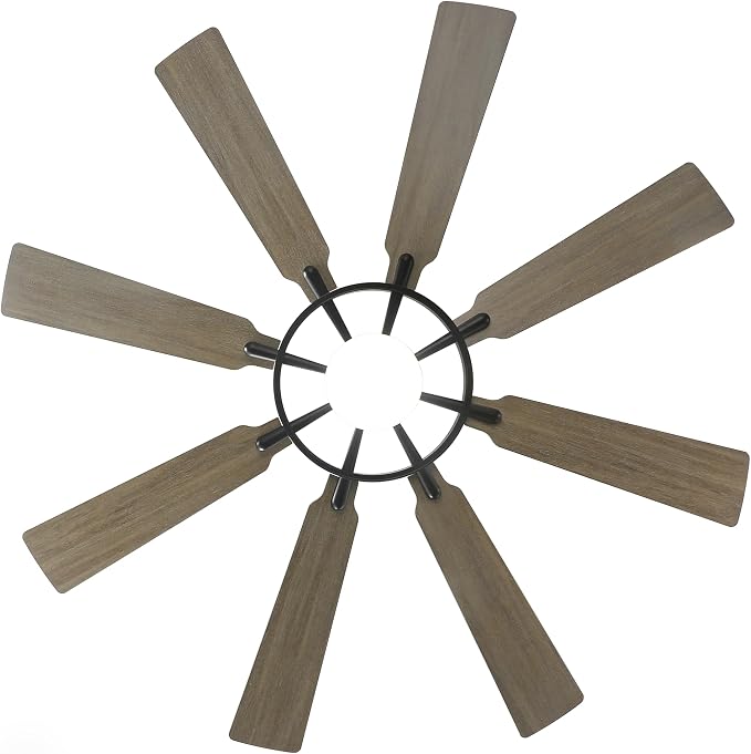 60 Inch Ceiling Fan with Lights and Remote Control, 8 Plywood Blades, 6-Speed Noiseless Reversible DC Motor, 3CCT, Windmill