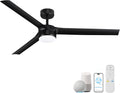60 Inch Smart Ceiling Fans with Lights and Remote,Quiet DC Motor,3 color for Outdoor Indoor Modern Farmhouse Ceiling Fan