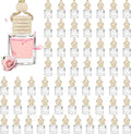 60 Pcs car Diffuser Bottle Set with Wooden Caps,Dropper and Funnel, Empty Glass car air freshener Bottle Bulk Hanging