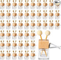 60 Pcs Car Diffuser Bottles Empty Bulk Vent Clip Car Air Freshener Diffuser for Essential Oil Perfume Glass Bottle with