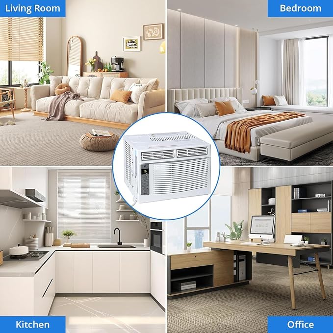 6000 BTU Smart Window Air Conditioner App Control, Air Conditioning Unit Cools Up to 350 Sq ft, Dehumidifier &, alternate