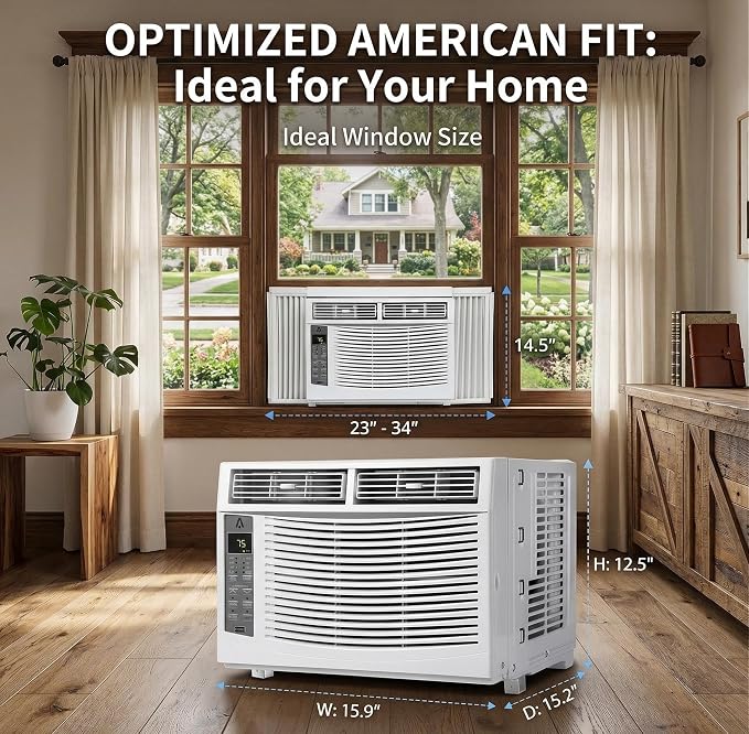 6000 BTU Smart Window Air Conditioner App Control, Air Conditioning Unit Cools Up to 350 Sq ft, Dehumidifier &, alternate