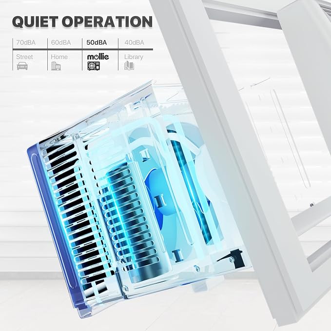 6000 BTU Window Air Conditioner, ac window unit with Washable Filter, Remote, Dehumidifier, Fan, Cools Up to 250 Square Feet