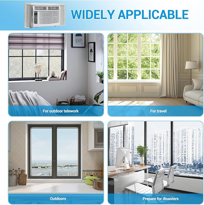 6000 BTU Window Air Conditioner with WiFi, Smart Window AC Unit Cools 350 Sq ft, Works with App & Remote, Ultra Quiet Sleep