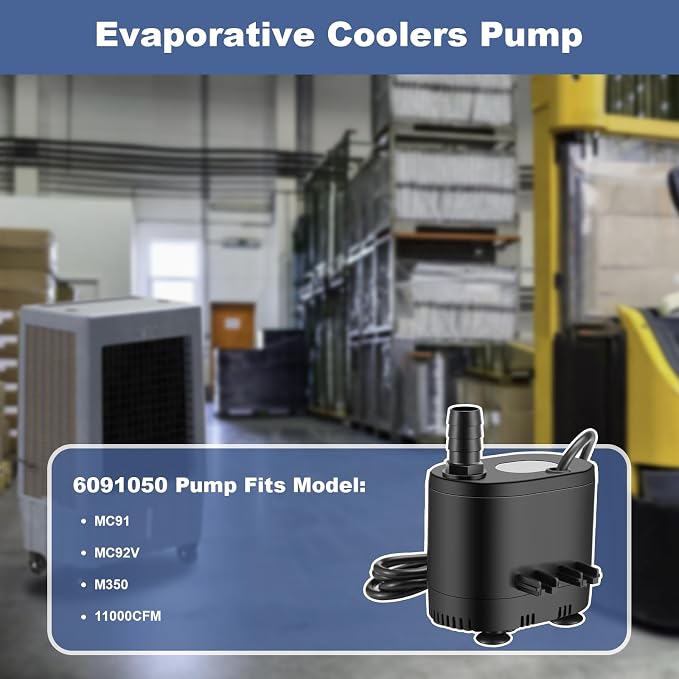 6091050 Evaporative Cooler Pump Fit for Models: MC91, MC92V, M350 and 11000CFM, alternate product view 3
