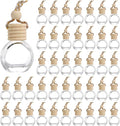 60Pcs Hanging Car Air Freshener Diffuser, 10ml Empty Glass Essential Pendant Bottles, product image