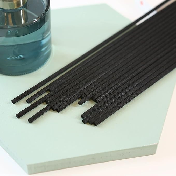 60Pcs Reed Diffuser Sticks,Black Aromatherapy Diffuser Sticks, Rattan Reed Diffuser Sticks,Essential Oil Aromatherapy Scent