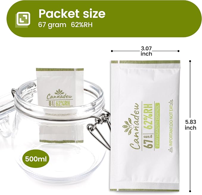62% Two-Way Humidity Control Packets, 67g (5 Pack) – Moisture Absorbers & Hydration Packets for Storage, alternate product