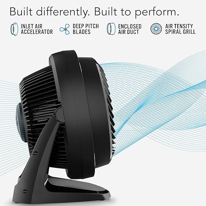 62 Whole Room Air Circulator Fan with 3 Speeds, Black, alternate product view 3