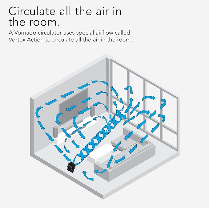 62 Whole Room Air Circulator Fan with 3 Speeds, Black, alternate product view 4