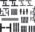 64PCS Vacuum Line Connectors Kit,Heat Resistant 240°C (460°F) Vacuum Hose Connector Assortment for Tightly Connecting Vacuum