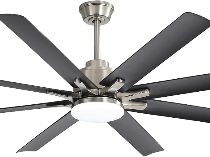 66 Inch Ceiling Fans with Lights, Smart Indoor Outdoor Ceiling Fan with Remote, Work with Alexa/Google, Low Profile Ceiling