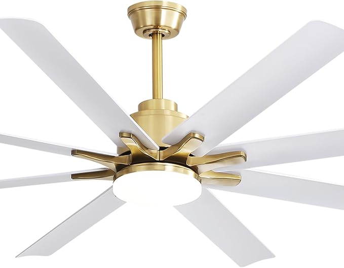66 Inch Smart Ceiling Fans with Lights, Indoor/Outdoor Ceiling Fan with Light and Remote, Work with Alexa/Google, Reversible