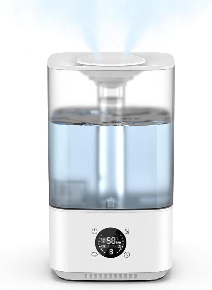 6L Humidifier for Bedroom Large Room Home, 800ft2 Wide Coverage, 26dB Quiet,Easy Top Fill, Quickly & Evenly Humidify, product