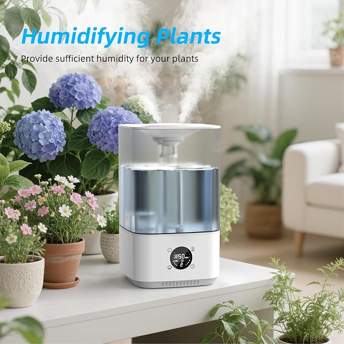 6L Humidifier for Bedroom Large Room Home, 800ft2 Wide Coverage, 26dB Quiet,Easy Top Fill, Quickly & Evenly Humidify