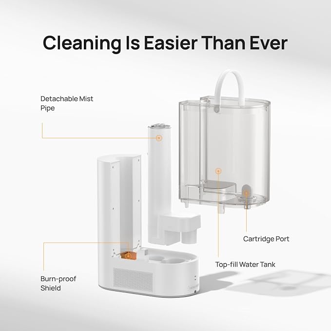 6L Humidifiers for Bedroom, Smart Warm & Cool Mist for Large Room, 60Hr Quiet Runtime for Baby, Plant, Humidity Sensor