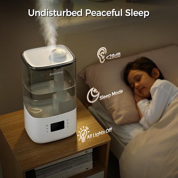 6L Warm & Cool Mist Humidifiers for Bedroom, Air Humidfier for Large Room with Remote Control, alternate product view 6