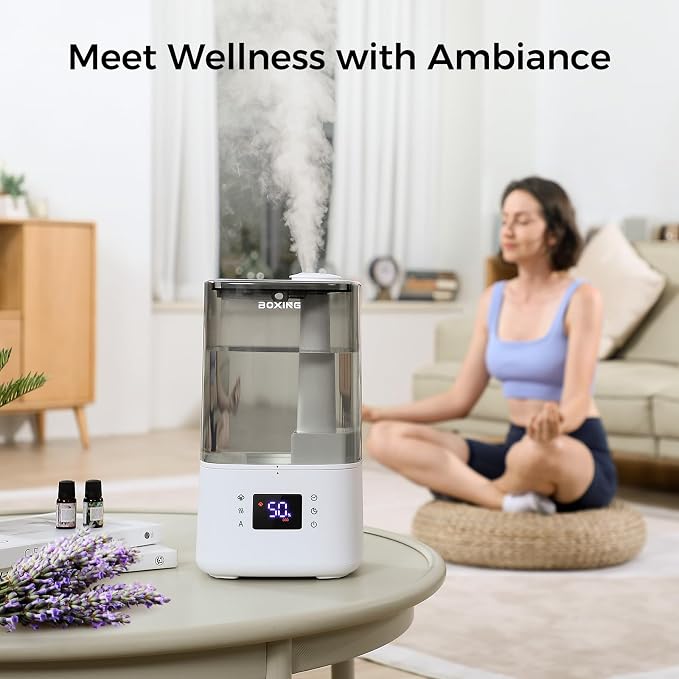 6L Warm & Cool Mist Humidifiers for Bedroom, Air Humidfier for Large Room with Remote Control, alternate product view 8