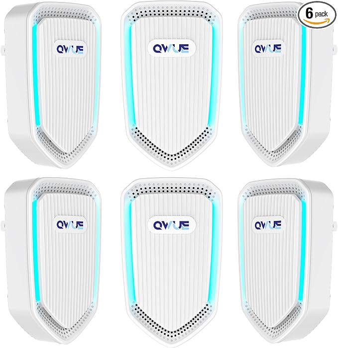 6Pack Air Ionizer Plug In, Filterless Home Negative Air Purifier, Quiet Air Freshener Portable Cleaner for Odors Smoke Dust