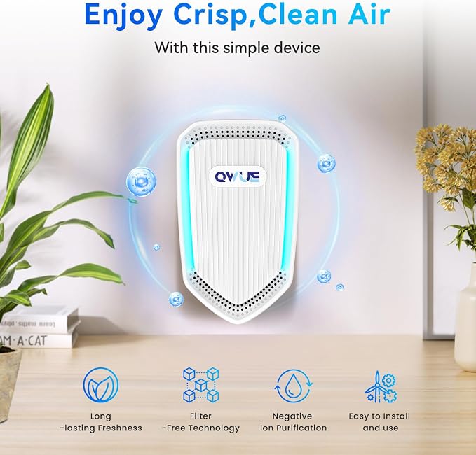6Pack Air Ionizer Plug In, Filterless Home Negative Air Purifier, Quiet Air Freshener Portable Cleaner for Odors Smoke Dust