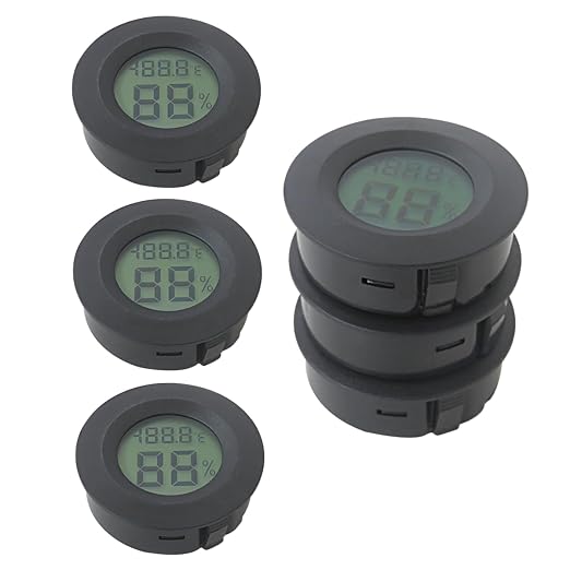 6Pcs Mini Hygrometer Digital Thermometer Humidity Meter, Hygrometer Thermometers Indoor/Outdoor Humidity Monitor Reptile