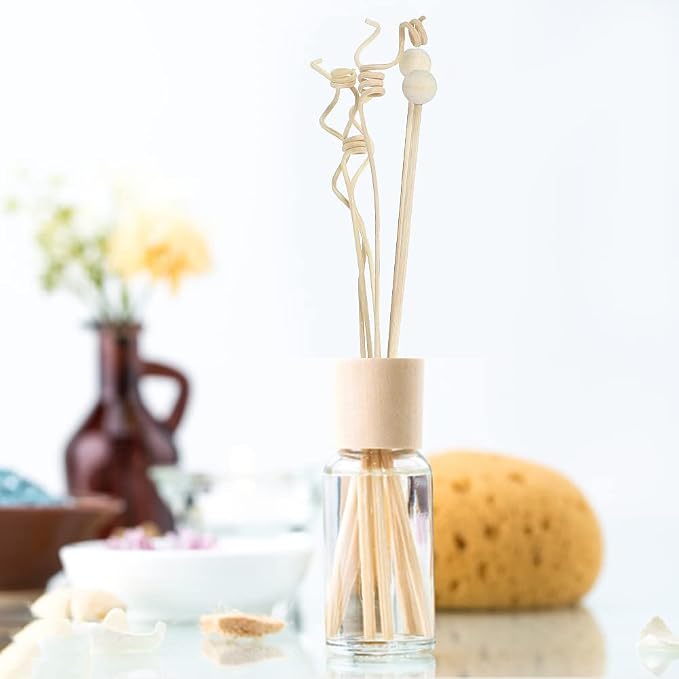 6Pcs Reed Diffuser Sticks, Natural Rattan Wood Sticks Essential Oil Aroma Diffuser Sticks Refill Replacement for Aroma