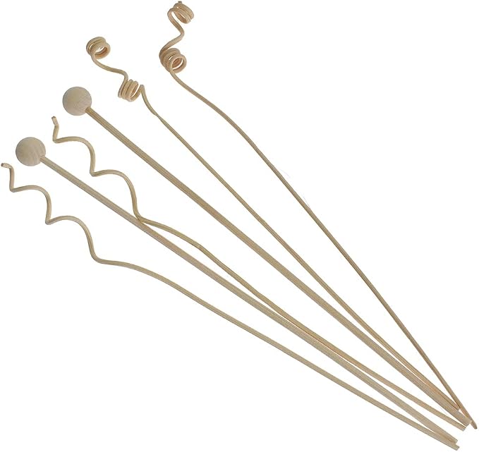 6Pcs Reed Diffuser Sticks, Natural Rattan Wood Sticks Essential Oil Aroma Diffuser Sticks Refill Replacement for Aroma