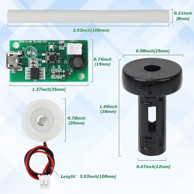 6Pcs USB Humidifier Module 5V Humidifieration Atomizer Spray Circuit Ultrasonic Humidifier Board Atomization Plate Disc Drive