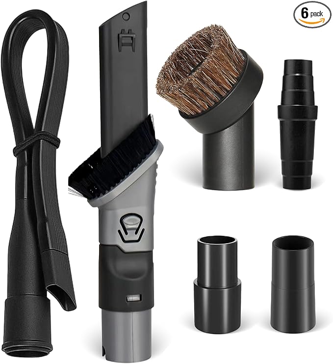 6PCS Vacuum Cleaner Attachments for Shark Rocket. 2-in-1 Crevice & Dusting Brush Combo. Includes flexible crevice tool and
