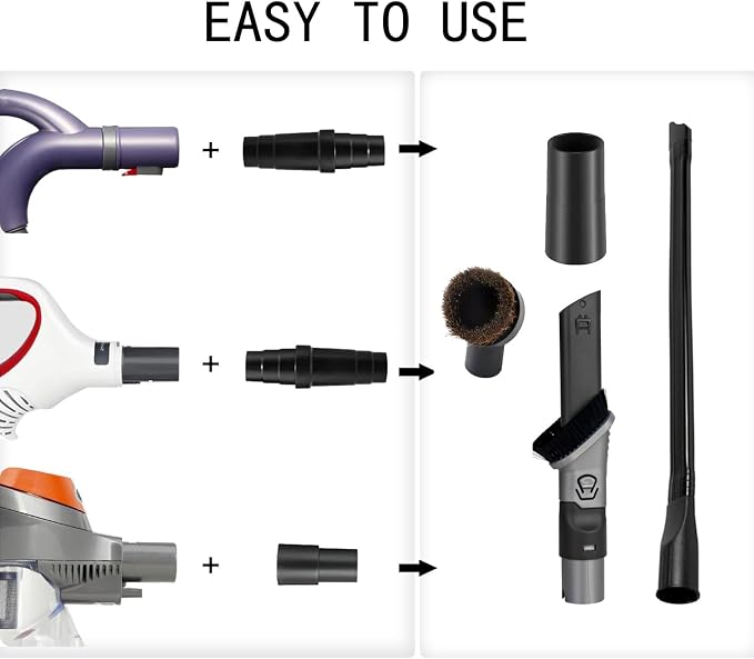 6PCS Vacuum Cleaner Attachments for Shark Rocket. 2-in-1 Crevice & Dusting Brush Combo. Includes flexible crevice tool and