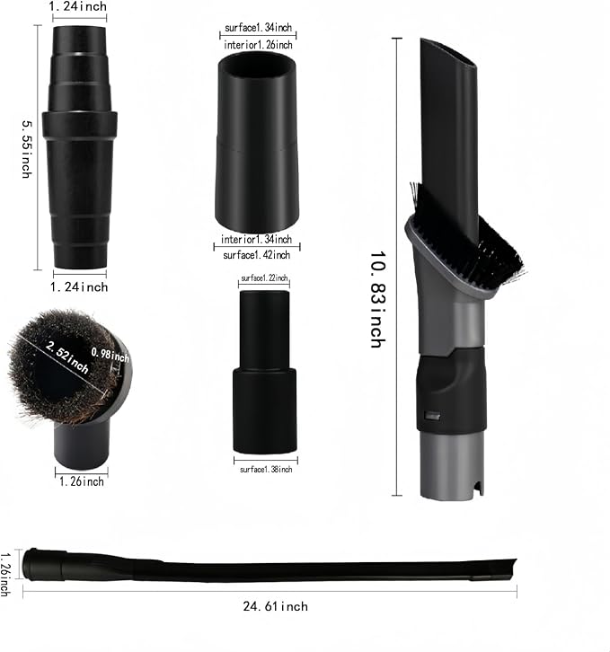 6PCS Vacuum Cleaner Attachments for Shark Rocket. 2-in-1 Crevice & Dusting Brush Combo. Includes flexible crevice tool and