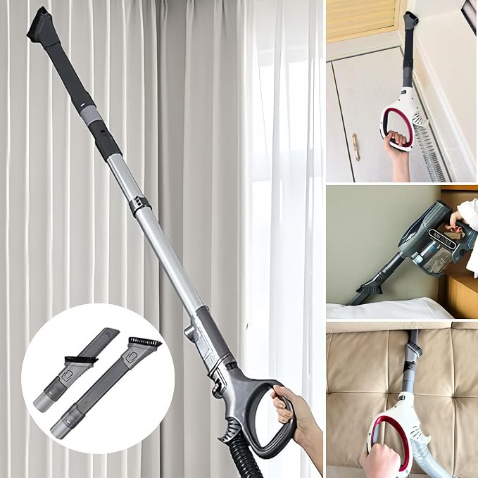 6PCS Vacuum Cleaner Attachments for Shark Rocket. 2-in-1 Crevice & Dusting Brush Combo. Includes flexible crevice tool and